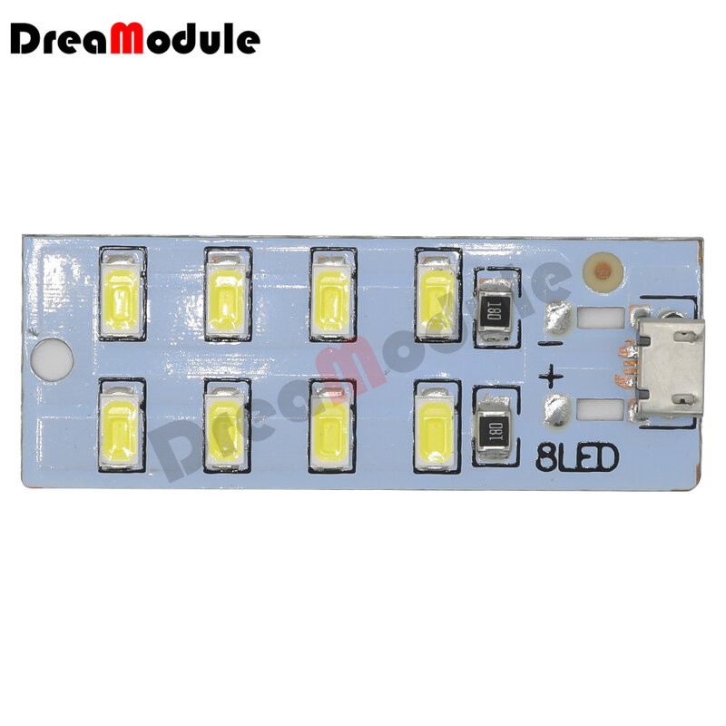 Module LED 5730 SMD 5V ~ 470mA Trắng Micro USB Đèn LED Chiếu Sáng Bảng Khẩn Cấp Đèn Ngủ 8/12/16/20 Chiếc Đèn LED USB Di Động Ánh Sáng Ban
