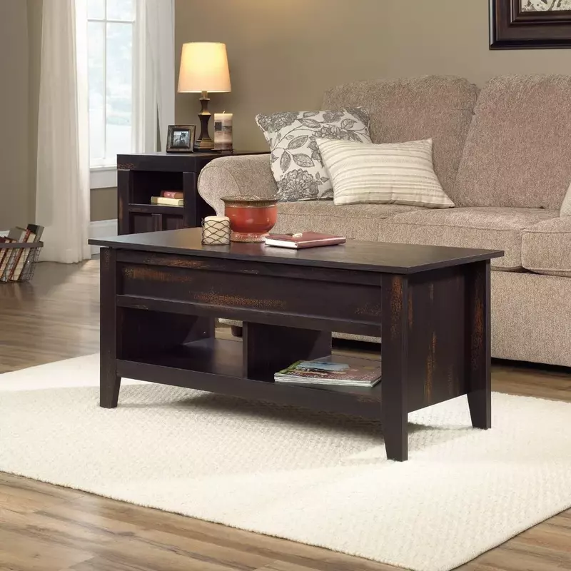Mesa Lateral Dakota Pass Lift Top Coffee Table Char Pine Finish Coffee Tables for Living Room Furniture Lounge Center Table Side
