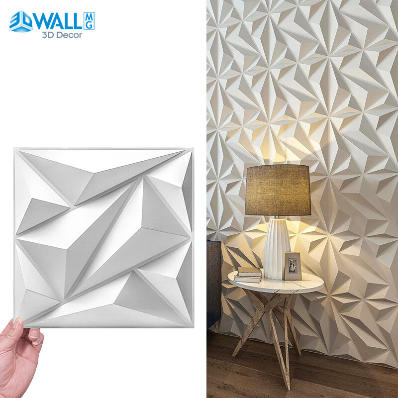 12Pcs 30x30cm Decorative 3D Wall Panel Diamond Design Wallpaper non-self-adhesive 3D wall sticker 90s aesthetic room renovation