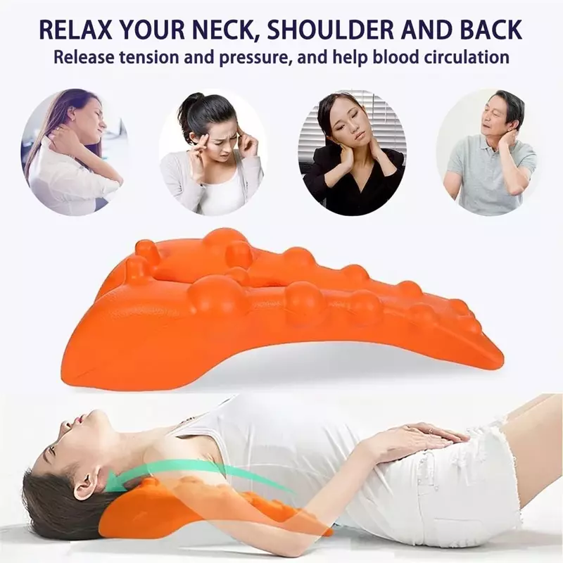 Dispositivo de tracción Cervical, masajeador de estiramiento de cuello para dolor de cuello, ensanchador de hombro, herramienta de masajeador de punto de gatillo, dispositivo de alivio de cuello