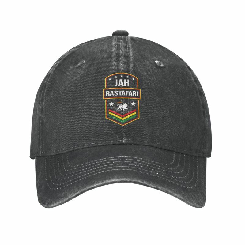 Jah Rastafari Of Judah Denim Baseball Cap Lion Outdoor Sport Trucker Hat Unisex-Teens Fitted Retro Design Baseball Caps