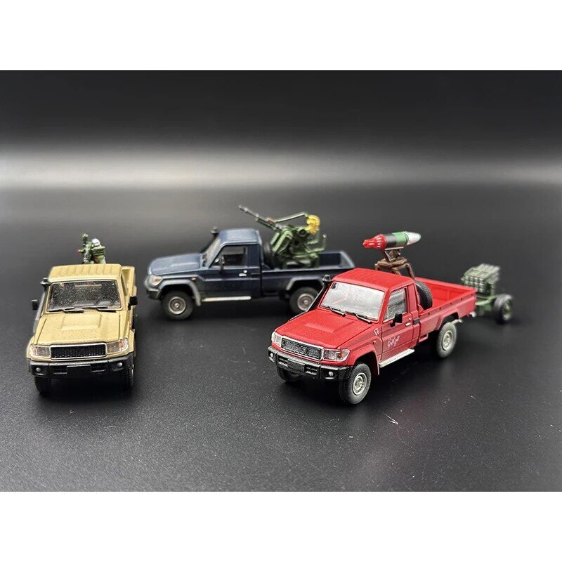 ワンアームピックアップトラックダイキャストカーモデル、ミニチュアおもちゃホビーファン、hf在庫、1:64、lc79、j70