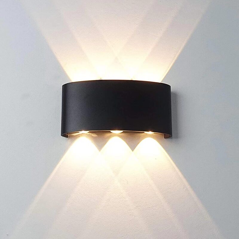 Arandelas de parede led lâmpada exterior interior moderno, branco para cima para baixo luzes de montagem na parede para sala estar corredor decoração do quarto