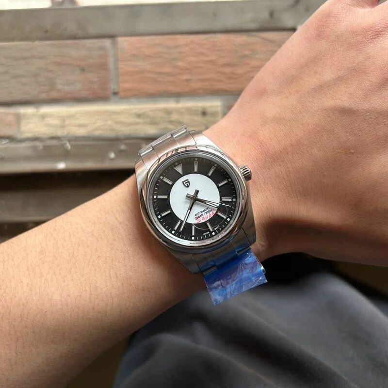 นาฬิกากลไกอัตโนมัติของผู้ชายหน้าปัด NH35พระอาทิตย์ขึ้นใหม่2023นาฬิกากลไกอัตโนมัติของผู้ชายหรูหราแบบคลาสสิก39มม.