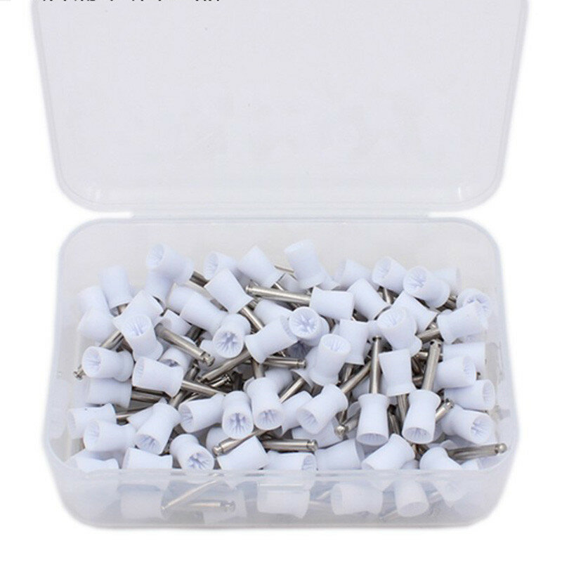 100PCS/Box Dentistry Polishing Cup Latch Type Rubber Tooth Polishing Brush Prophy Cup for Low Speed Handpiece Oral hygiene