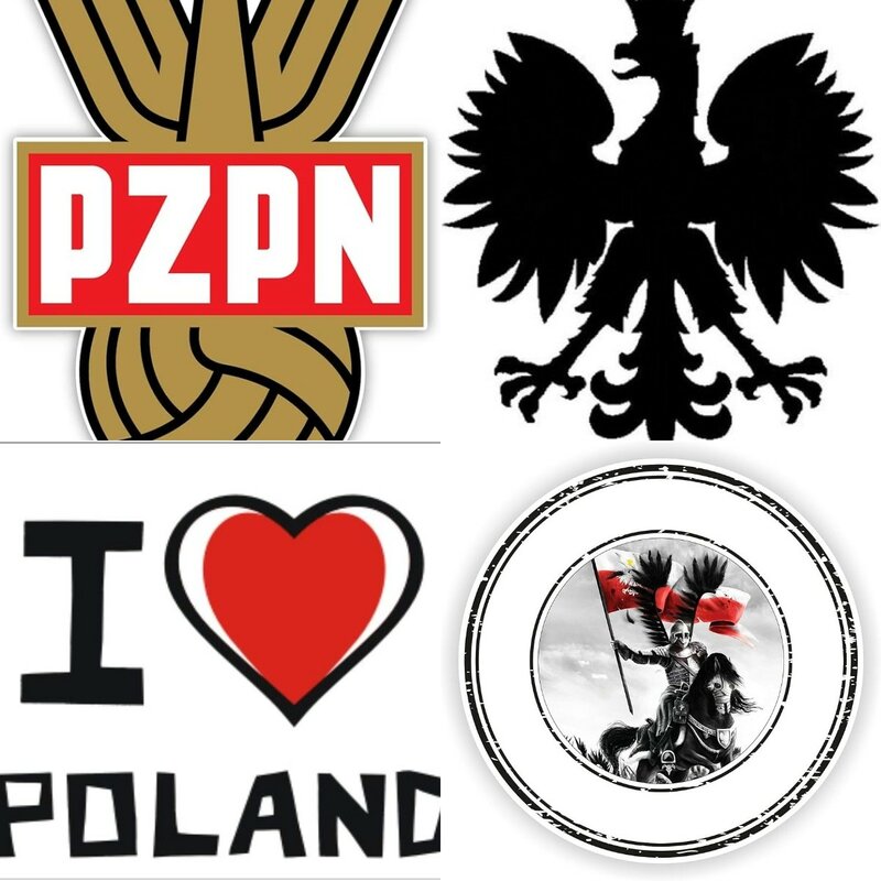 I Love Polandia stiker dinding positif mobil, stiker dekorasi cat air bendera olahraga perjalanan, stiker dinding aksesoris Bumper
