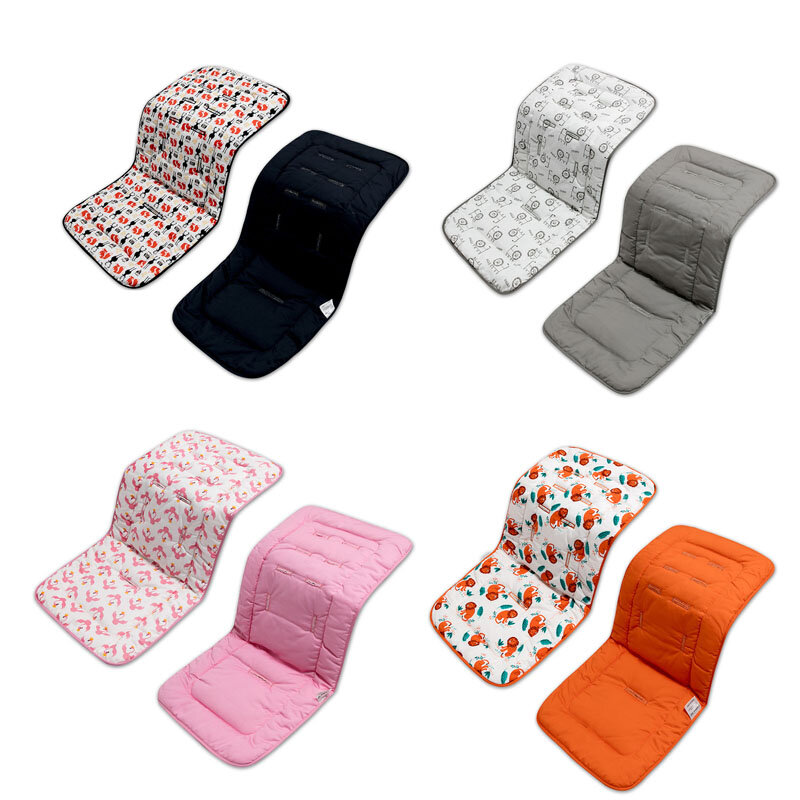Akcesoria dla wózków dziecięcych podkład na materac bawełniana poduszka do siedzenia uniwersalny fotelik samochodowy dla dziecka Pad miękki wózek nakładka na wózek drukuj zwierzęta