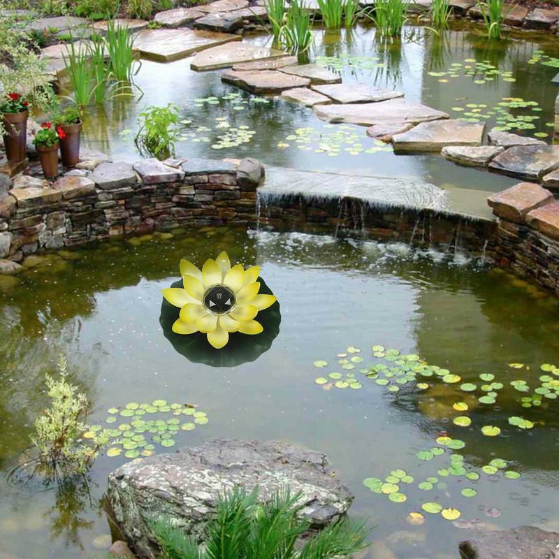 Lampu bunga teratai mengambang, untuk kolam tenaga surya lampu kolam Led lampu kolam surya untuk bunga kolam pantai rumput dan Kolam renang
