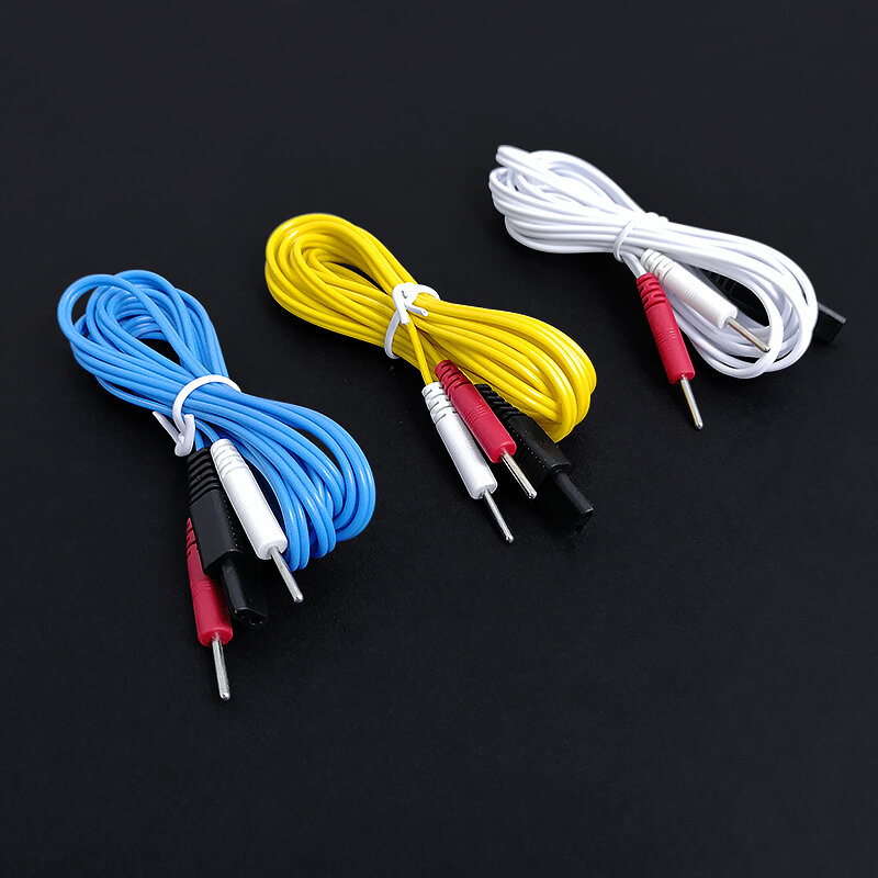 6Pcs for Hwato SDZ Electronic Acupuncture Instrument Output Lead Wire Electro-acupuncture Device 1 to 2 Pin/Crocodile Clip Cable