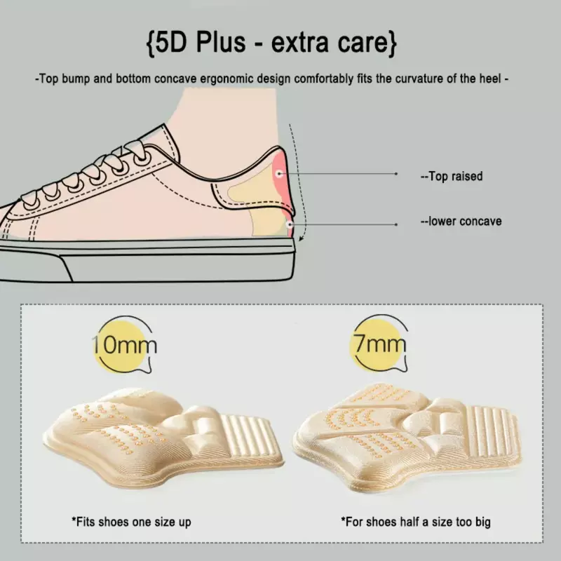 4 Stuks Hak Pads Stickers Hak Beschermers Voor Sneaker Inlegzolen Anti-Slijtage Voeten Schoen Pads Aanpassen Maat Hoge Hak Kussen Inzetstukken