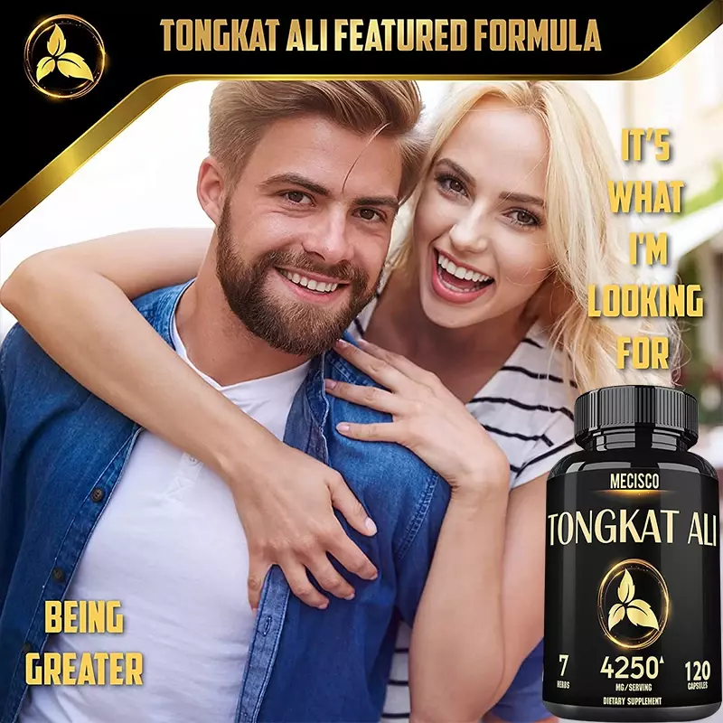 Tongkat Ali Root Extract, for Energy and Healthy Muscles, Long-lasting, Dietary Capsules