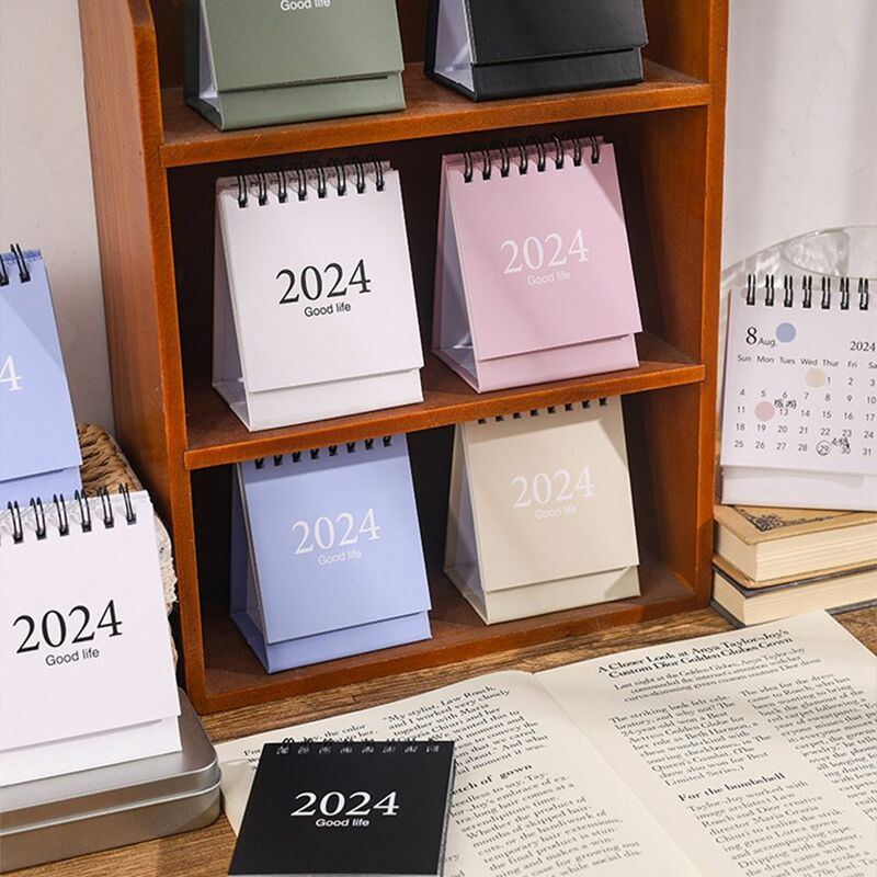 愛らしいデスクカレンダー、ミニマリズムテーブルの手帳、クリエイティブな年間のアジェンダギフト、毎日のスケジュール、2024