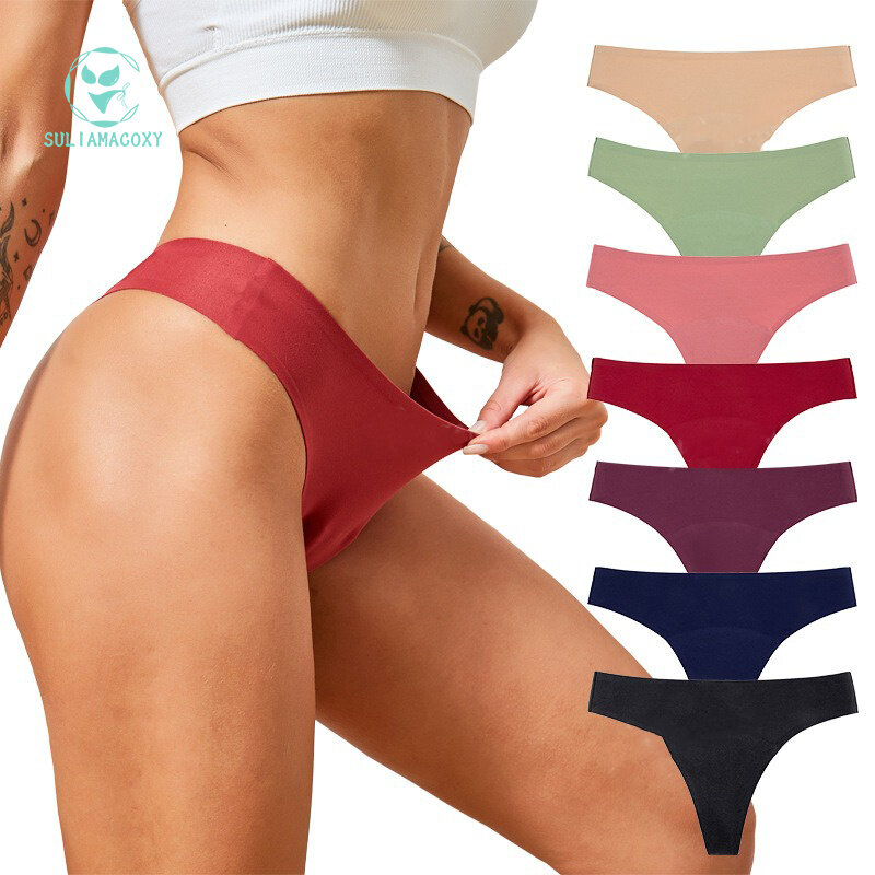 SULIAMCOXY-ropa interior Menstrual de cuatro capas, Tanga de ejercicio sin rastro, a prueba de fugas, talla grande