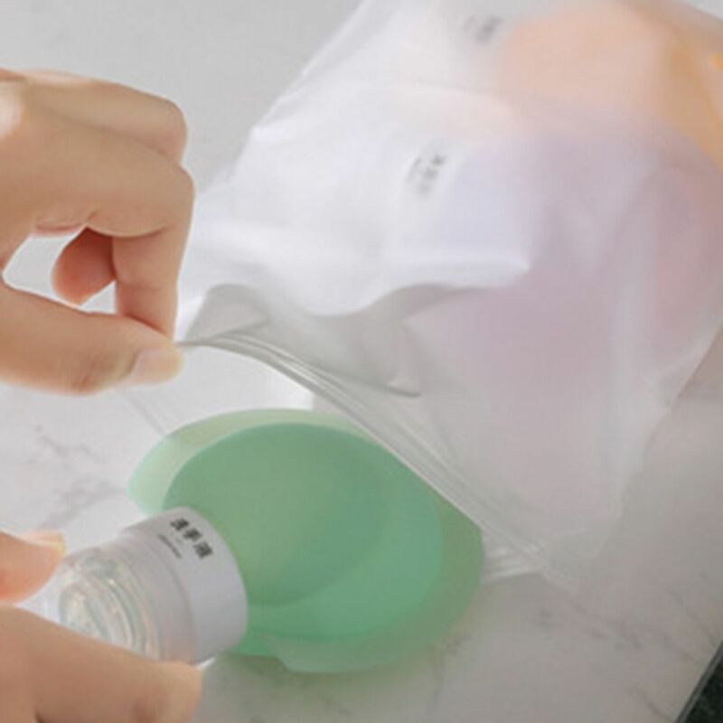 Squeeze Silicone Refillable Bottles New Refillable Silicone Shower Gel Lotion Bottle 60ML/90ML Shampoo Sub-Bottling Travel