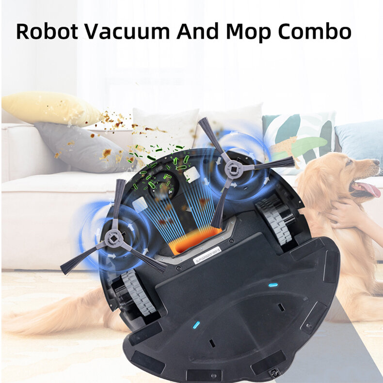 Geerlepol Robot Vacuum Cleaner Auto-Carregamento Para Animais de Estimação e Tapete Amigável Varrendo Robôs Mop Varrendo Esfregar Casa