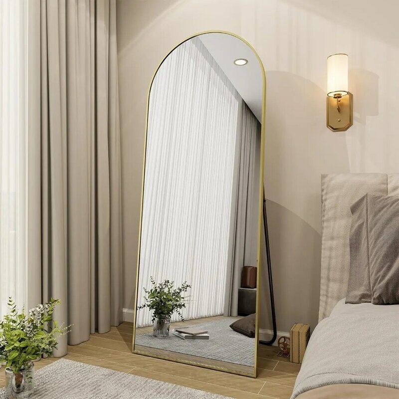 65"x24" Arch Floor Mirror, Full Length Mirror Wall Mirror Hanging or Leaning Arched-Top Full Body Mirror with Stand for Bedroom