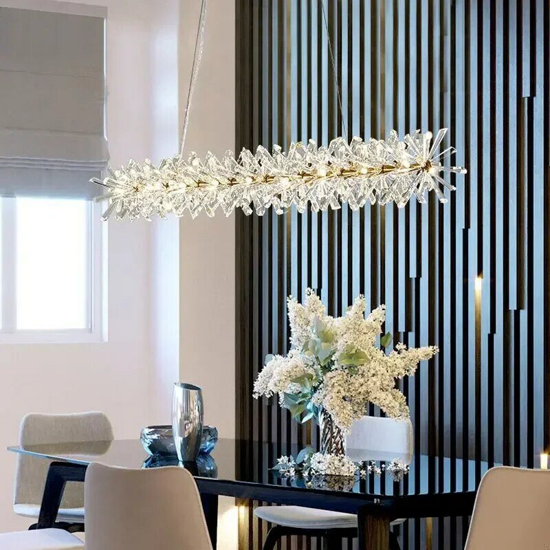 Lampu gantung plafon bunga kristal, dekorasi rumah pencahayaan dalam ruangan Led mewah untuk ruang tamu kamar tidur restoran bohlam G4