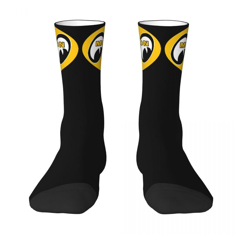 Mooneyes Moon Equipped Classic Logo cosy Unisex Socks,Running Happy 3D printing Socks,Street Style Crazy Sock