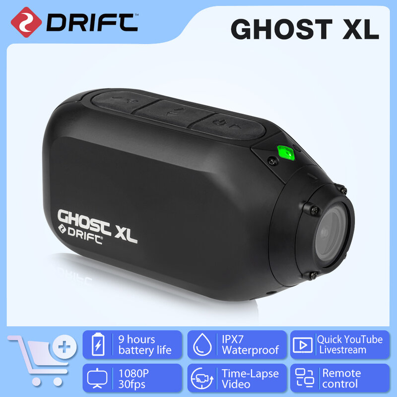 Drift Ghost XL-Cámara de Acción impermeable IPX7, videocámara deportiva 1080P, WiFi, para casco de bicicleta y motocicleta