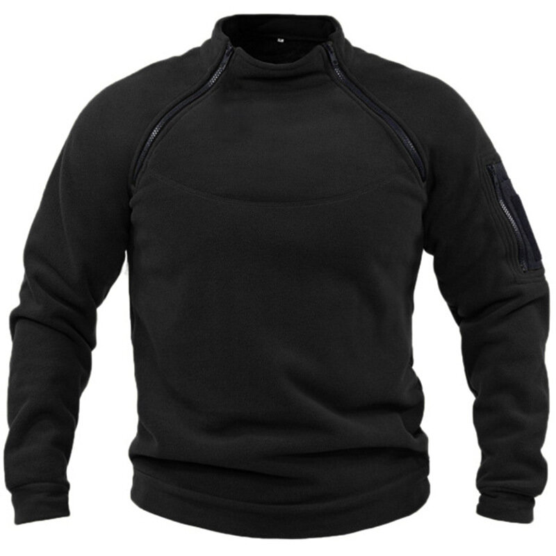 New Men Solid Color Sweatshirts Zipper Pullovers Long Sleeved Hoodies Autumn and Winter Fashion Casual Sports Hooded Coat