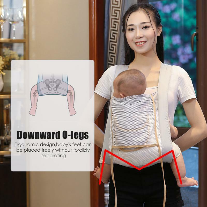 Mochila portabebés de diseño ergonómico, cabestrillo Convertible con malla de aire suave y transpirable, portabebés para recién nacidos