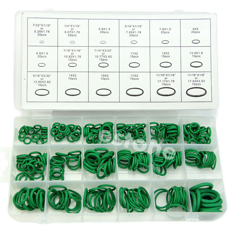Green 270Pcs 18 Sizes O-ring  Metric O ring Seals Nitrile Rubber F19A