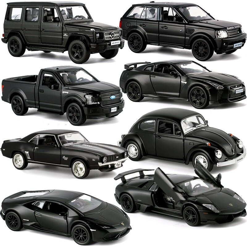 1:36 Druckguss Auto authentifi zierte Fahrzeug modelle dunkels ch warze Serie exquisit gemacht Sammlerstück spielen 5-Zoll-Taschenspielzeug für Jungen