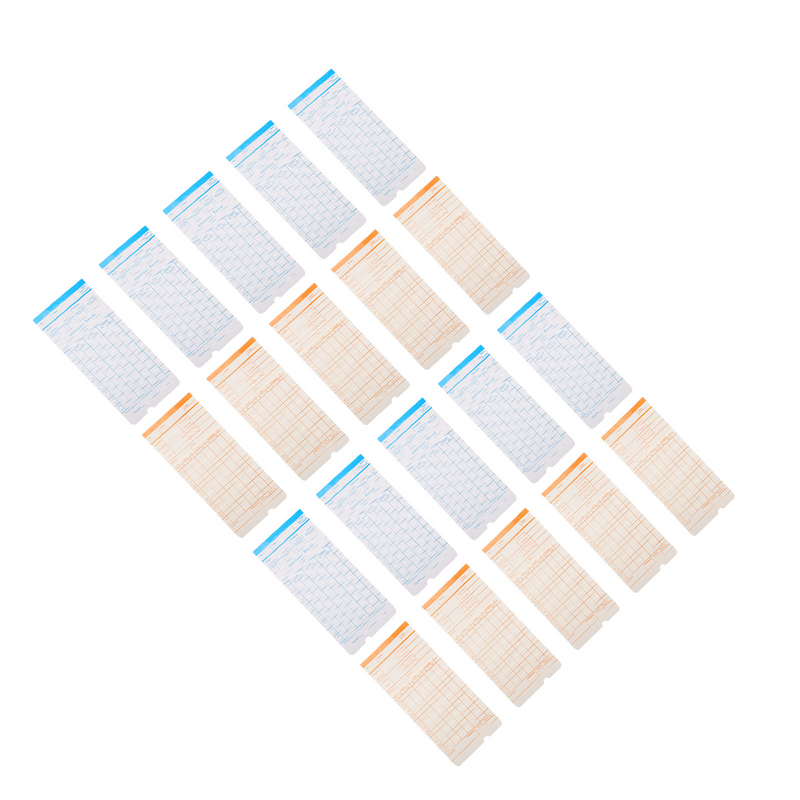100 Blatt Zeituhr Anwesenheit doppelseitige Karten Bürobedarf verwenden Stanz aufzeichnung
