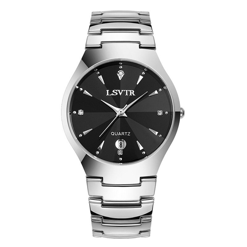 Luksusowy biznes kwarcowy męskie zegarki na rękę na co dzień ze stalowy pasek nierdzewnej wodoodporny zegarek na rękę chronograf świecący zegarki