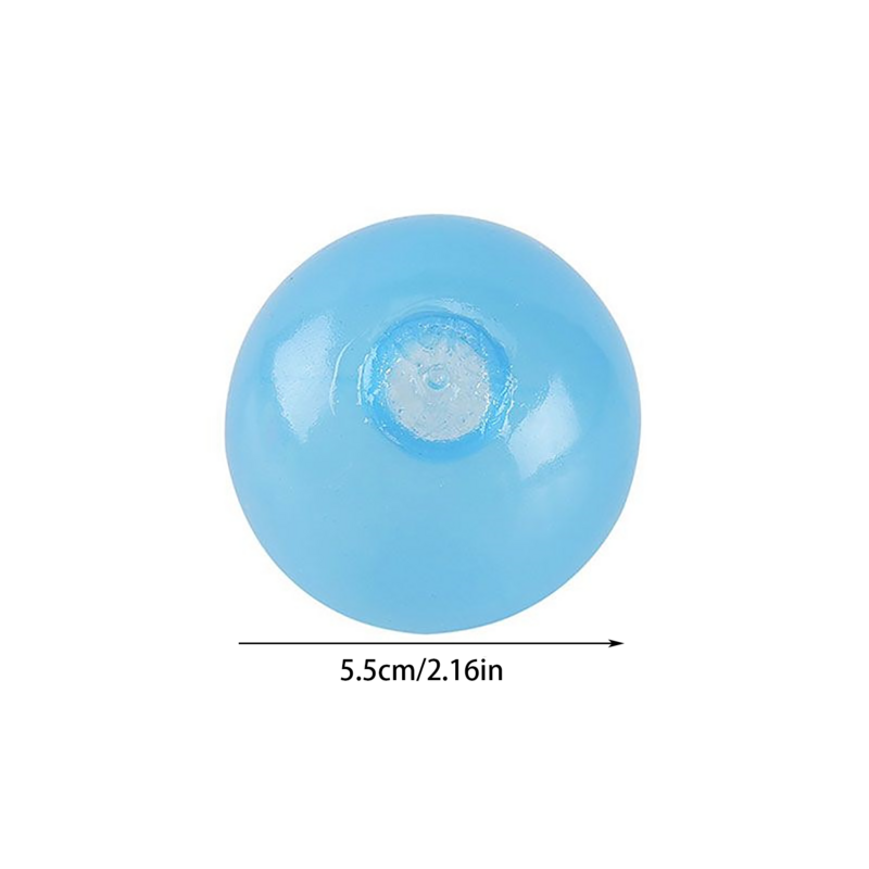 6 pezzi di sfere interattive con bersaglio adesivo per soffitto luminoso per giocattoli di sfiato e riduzione della pressione con impugnatura appiccicosa colore casuale