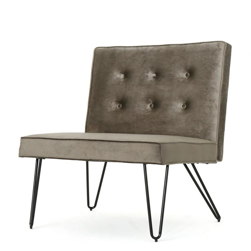 Silla sin brazos moderna, y elegante para Asiento elegante decoración contemporánea, pieza de muebles de diseño ergonómico para Comf