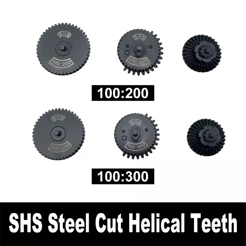 SHS Dual Sector Gear Sets for Version 2&Version 3 9:1/12:1/13:1/16:1/18:1/32:1/100:200/100:300 Gearbox for Airsoft FB/JM Gen.8