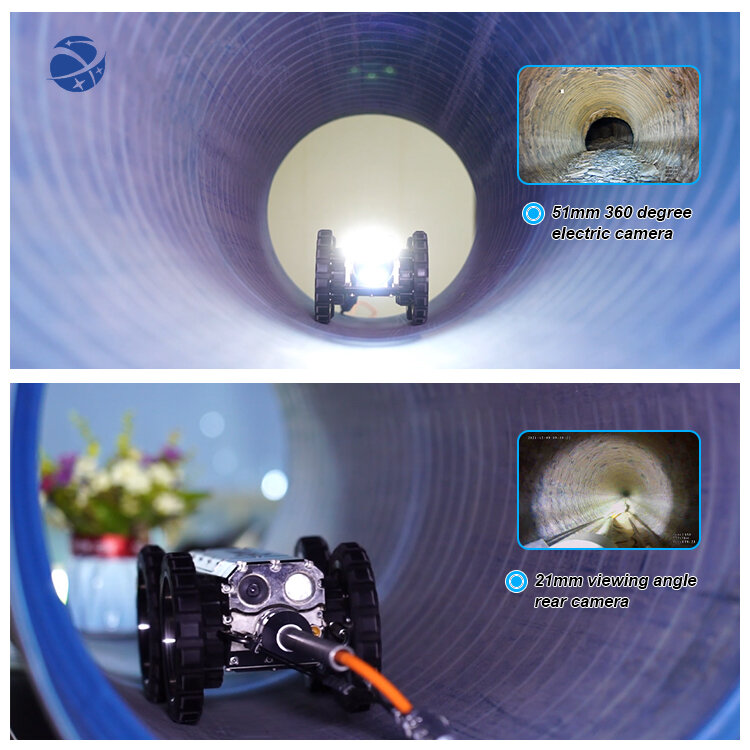 Sistemas De Câmera De Rastejamento Yun Yi CCTV, NDT De Tubulação De Dreno De Esgoto, robô De Inspeção De Vídeo