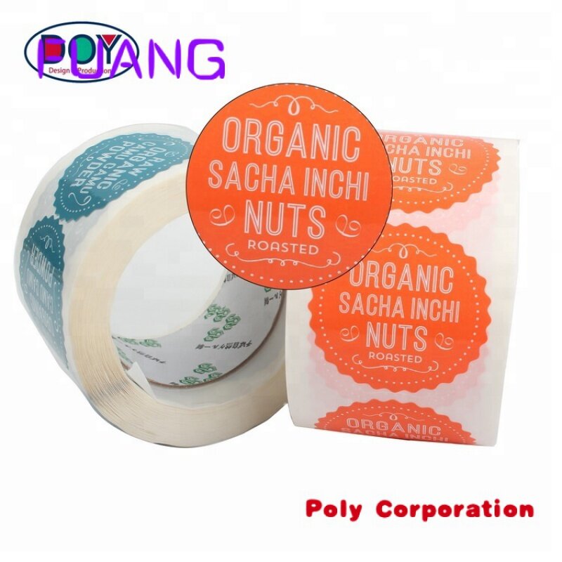 Custom  Manufacturers Custom Private Brand Name Printing Logo Adhesive Roll Labels Stickers for Packaging