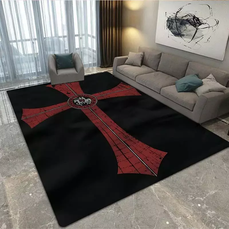 3D Templar Crusaders tappeto per la casa casa soggiorno camera da letto divano zerbino tappeto decorativo gioco per bambini tappetino antiscivolo