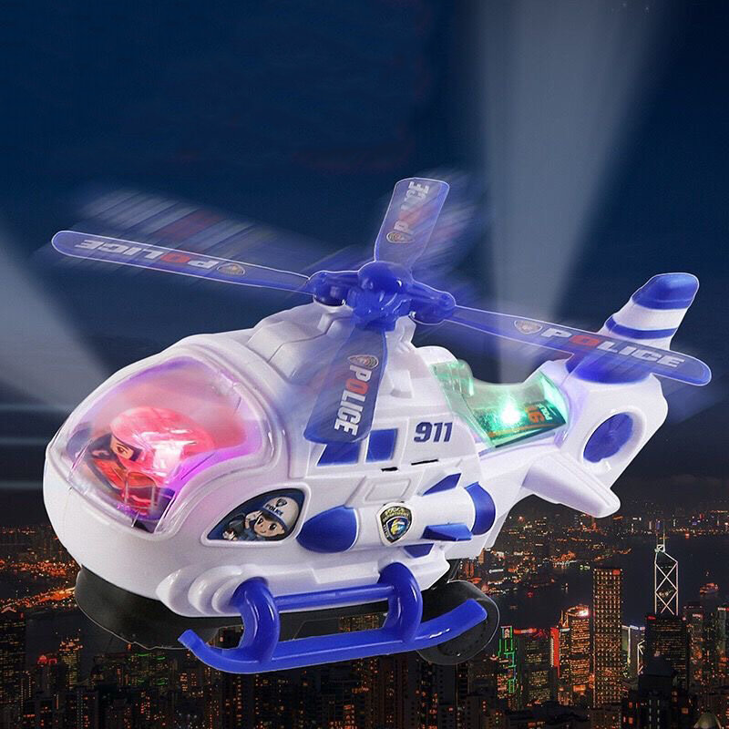 1 قطعة أضواء الأطفال الموسيقى الكهربائية هليكوبتر اللعب متعة الهواء دورية طائرة هليكوبتر نموذج الاطفال مضيئة اللعب لغز الهدايا