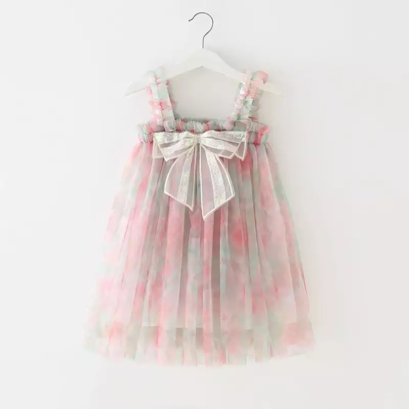 Robe brodée à bretelles pour bébé fille, petites robes de princesse florales mignonnes, cadeau de jupe pour le 1er anniversaire, nouvelle mode