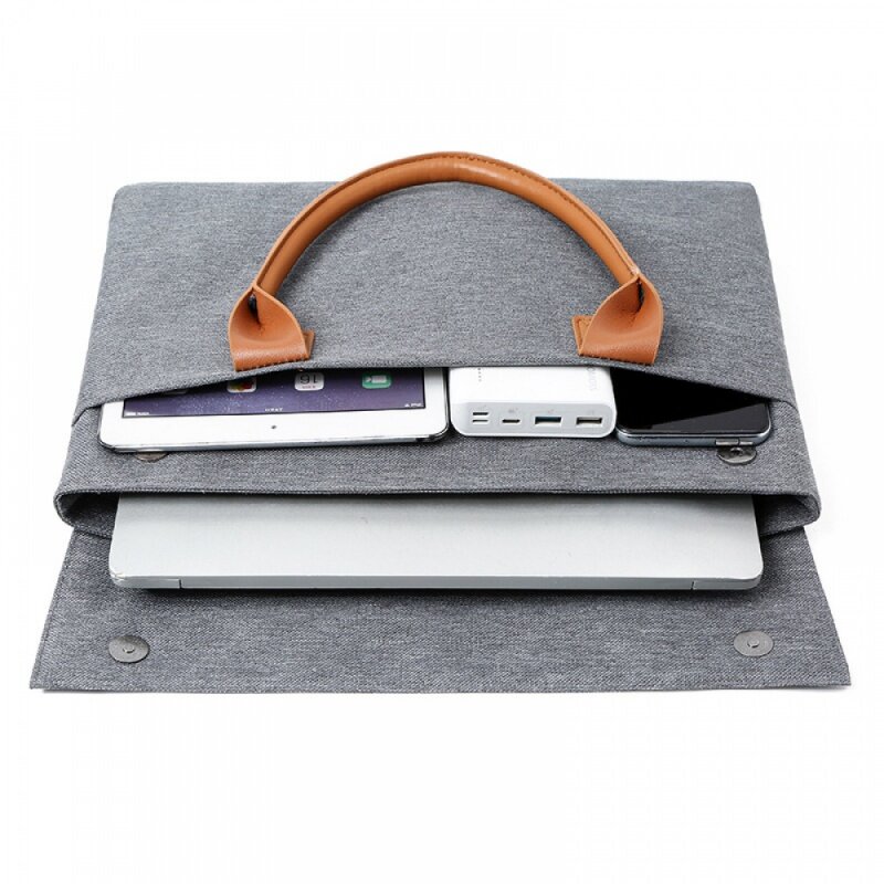 กระเป๋าแล็ปท็อปกระเป๋าถือเรียบง่ายขนาด15.6นิ้วกระเป๋าเอกสารพกพาธุรกิจพิมพ์โลโก้