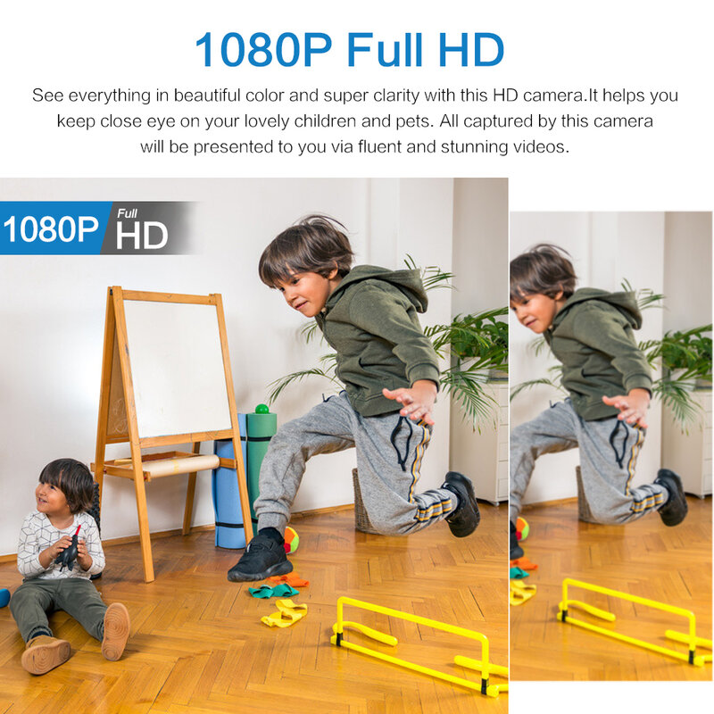 X5 HD 1080P กล้อง WIFI Mini รวมเครื่องตรวจจับเสียงแอปควบคุมสำหรับสำนักงานบ้าน140องศาไมโคร USB จอเด็กทารก