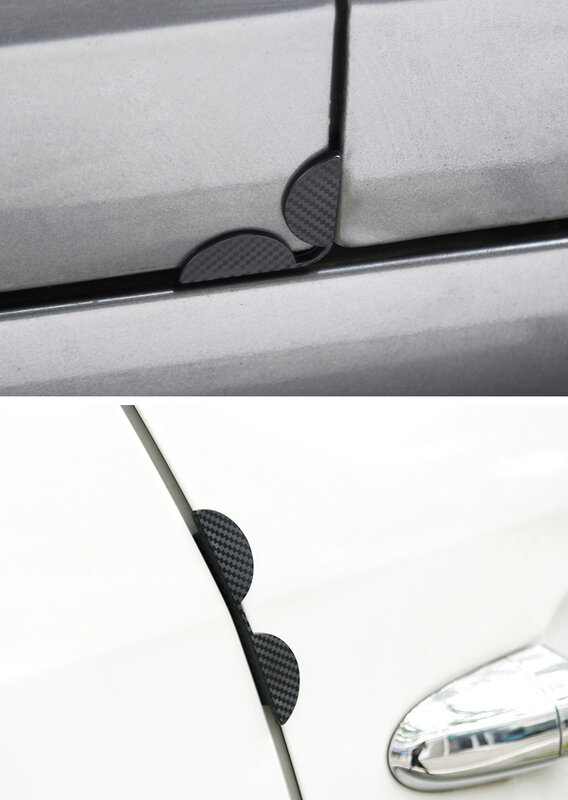 4 pçs porta do carro anti-colisão adesivos de proteção tira decorativa carro anti-risco transparente tira de borracha adesivos