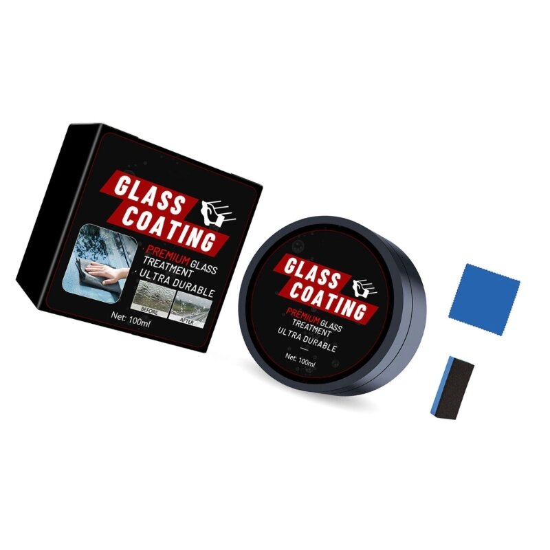 Car Glass Oil Cleaner Set Windshield Tool Car Glass Oil Film Universal 3pcs