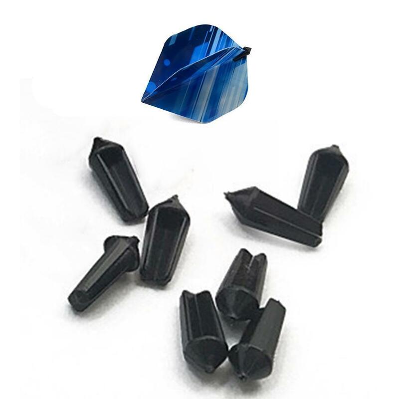 Conjunto de dardos de liga preto e branco, protetor de asa, voo, acessórios, conjunto de 8 peças, b9a3