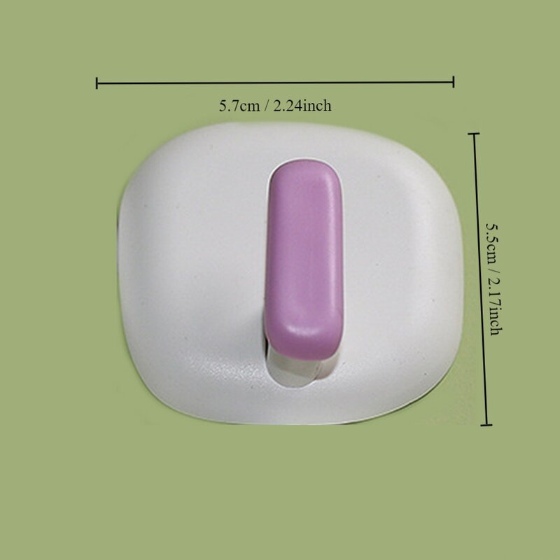 Ganchos de plástico para montar en la pared del baño, accesorio práctico de alta resistencia, sin perforación, color blanco, 4 piezas