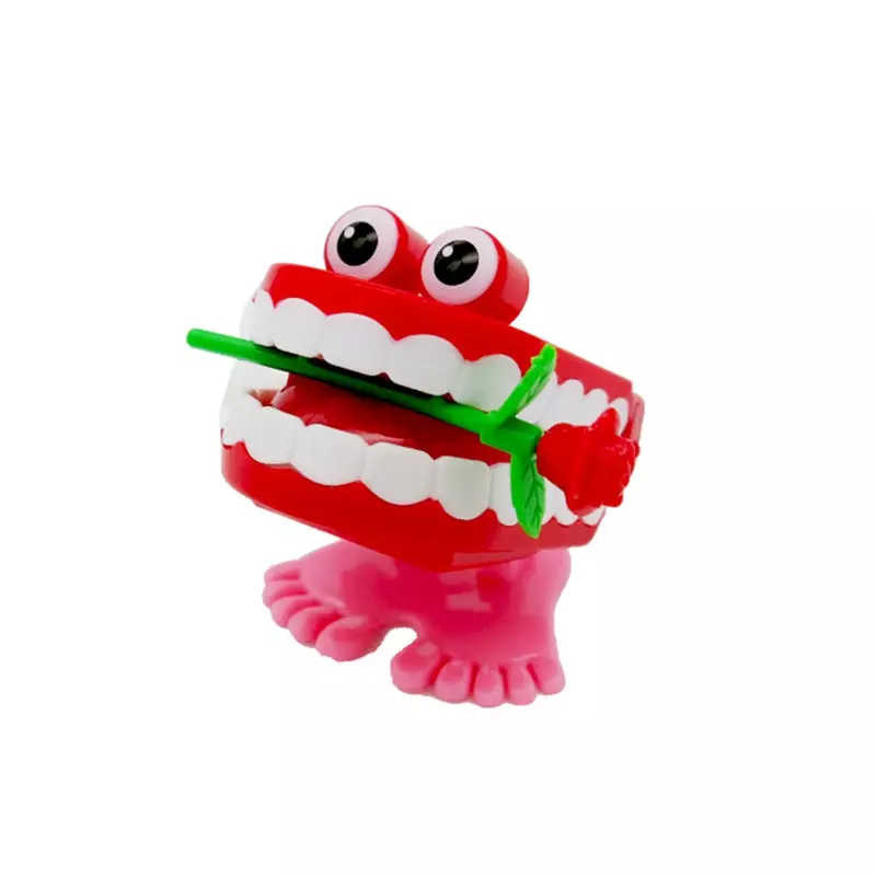 Kreatywny Mini kształt zębów nakręcana zabawka dla dzieci z tworzywa sztucznego nakręcane zabawki na Halloween prezenty świąteczne