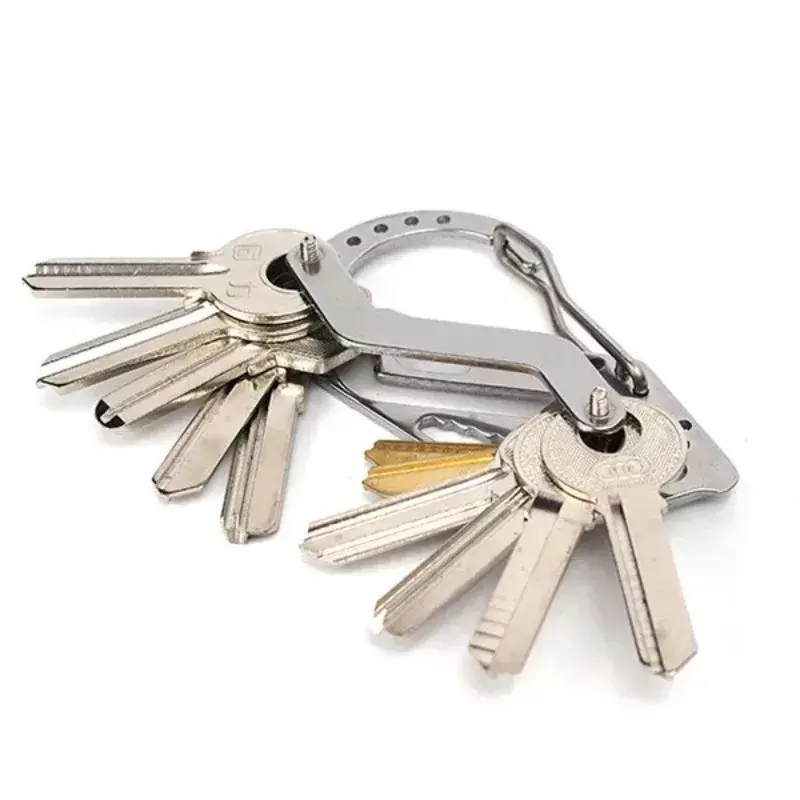 Gantungan kunci Dompet cincin mobil pintar gantungan kunci kolektor pengurus rumah tangga aluminium EDC saku pengatur kunci pembuka botol