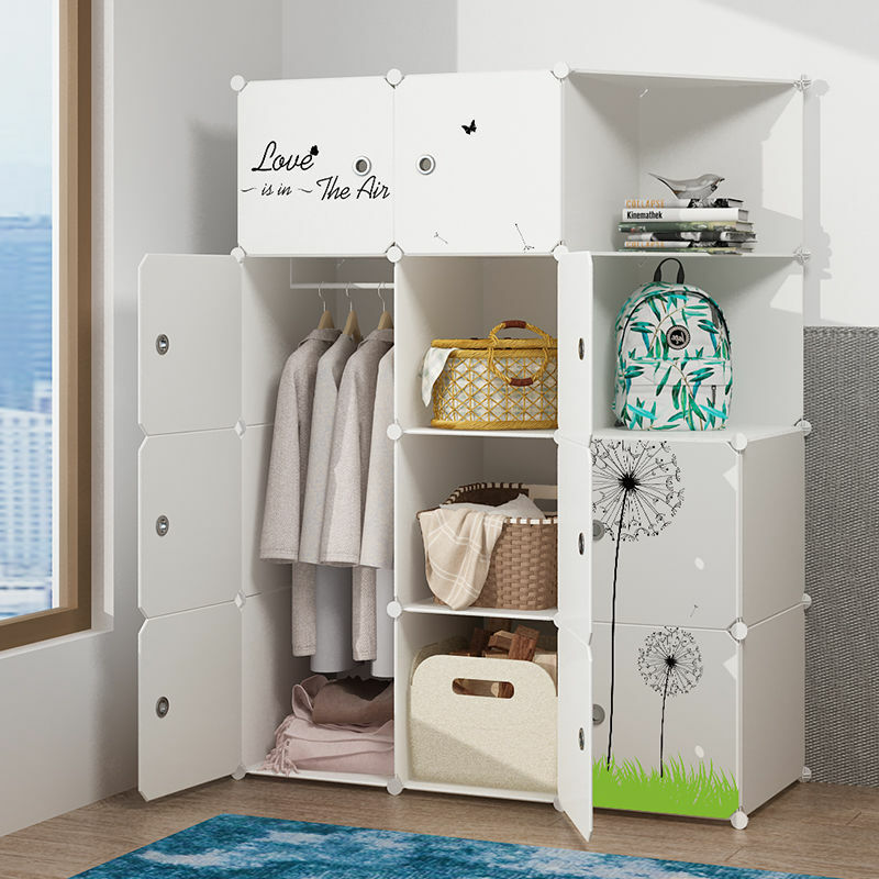Armario de almacenamiento Simple para bebés, caja de plástico, armario grande, muebles de dormitorio para niños