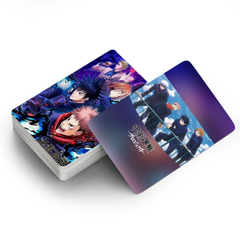 Jujutsu Kaisen اليابانية أنيمي لومو بطاقة قطعة واحدة 1 حزمة/30 قطعة بطاقة ألعاب مع بطاقات بريدية رسالة صور هدية مروحة لعبة جمع