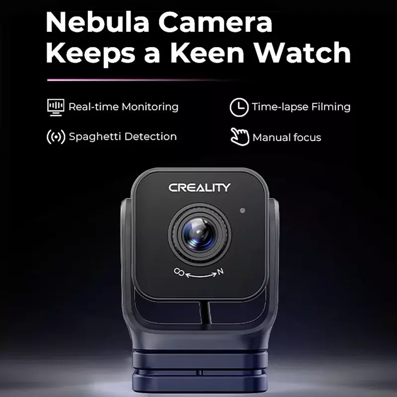 Новая модернизированная камера Creality Nebula для 3D-принтера 24 часа мониторинг в режиме реального времени замедленная съемка Обнаружение спагетти ручной фокус