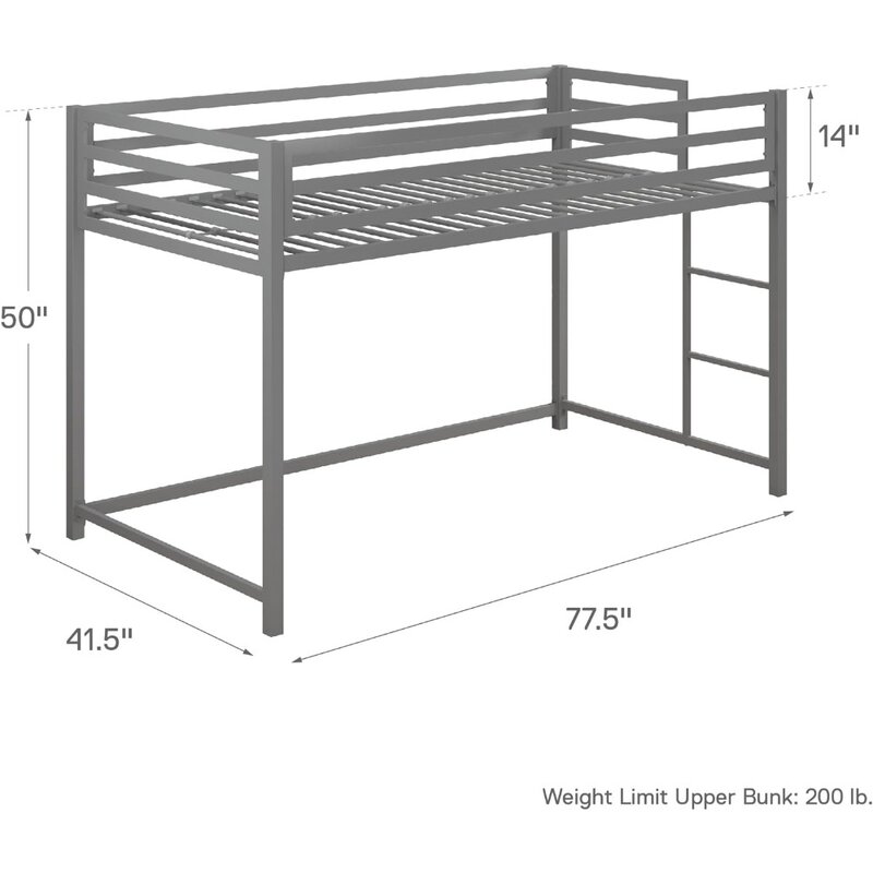 Children's Bed Frame, Junior Twin Loft Beds, Children's Bed Frame