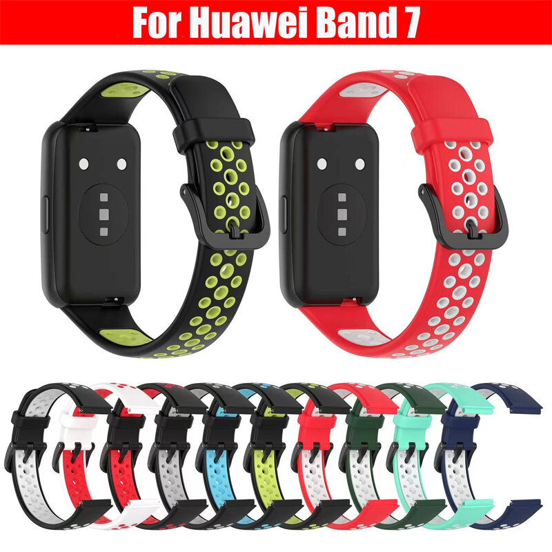 Ремешок силиконовый для Huawei Watch Band 7, сменный умный Браслет для наручных часов, аксессуары для Huawei Band 7